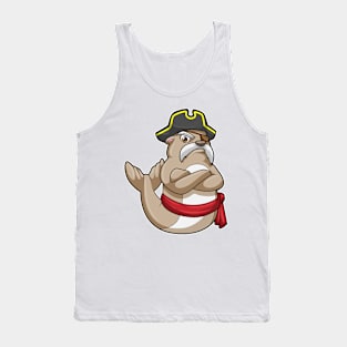 Seal as Pirate with Pirate hat Tank Top